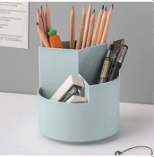 Resim Ganzhoushop Qqdd Döndürülebilir Kalemlik 3 Bölmeli, Kalem, Renkli Kalem, Sanat Fırçaları, Sınıfta Masaüstü Saklama Kutusu İle Uyumlu Okul Malzemeleri Düzenleyici 