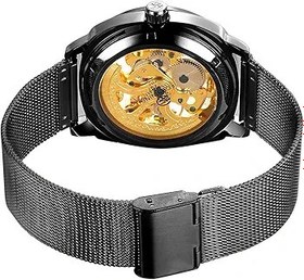 Resim Mistaha Mekanik Saat Erkek Paslanmaz Çelik Otomatik Mekanik Saatler 30M Suya Dayanıklı İş Kol Saati 