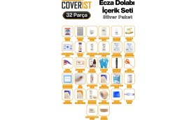 Resim Coverist Ecza Dolabı Plastik Çanta Ilk Yardım Içerik Seti - Silver Paket 