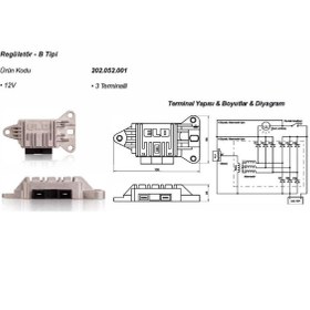 Resim Elo 12V Y.M. ELEKTRONİK KONJEKTÖR B TİPİ ELO 202052001 