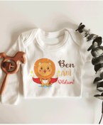 Resim Limon Ben Abi Oldum Uzun Kol Çıtçıtlı Organik Bebek Body 
