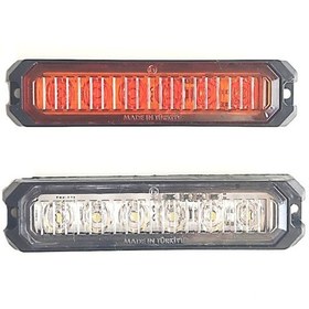 Resim 2 Adet 6 Ledli Turuncu-Beyaz Scooter Motosiklet Dorse Lambası 12-24 Volt 