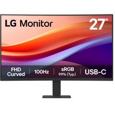 Resim LG 27U421A-B 27 100Hz 5ms Curved Type-C FullHD Monitör 