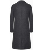 Resim Klasik İş Gündelik Moda Diz Boyu Erkek Trençkotu Haki 