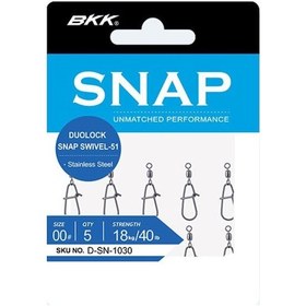 Resim Bkk Duolock Snap Swivel-51 Fırdöndü 5 Adet 