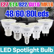 Resim 48/60/80 LED Spot Ampuller, GU10/E27/E14/MR16, AC220V, Sıcak/Soğuk Beyaz, İç Mekan Tavan Gömme Işık, Gömme, Göz Koruması, Yumuşak Gün Işığı, Plastik, Pilsiz, Ev, Mutfak, Çalışma, Yatak Odası, Ofis Aydınlatması için 