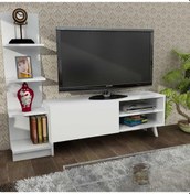 Resim Dekorister Salvador Kitaplıklı Tv Ünitesi Beyaz 