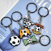 Resim 5/8/25 adet Futbol Anahtarlıkları - "Futbolumun Favori Sporum" PVC Şanslar Futbol Topu ve Oyuncu Tasarımları ile, Dayanıklı Metal Halka Toka, Sırt Çantaları, Çantalar, Bagajlar için İdeal, Futbol Sevginleri için Mükemmel Doğum Günü Partisi Hediyesi, Futbol Aksesuarları, Sırt Çantası Dekorasyonu, Canlı Tasarım, Metalik Kaplama 