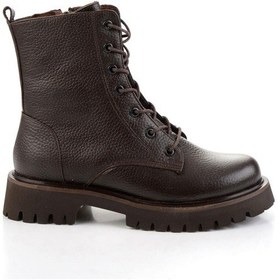 Resim Kahve Hakiki Deri Kadın Bot & Bootie K02666420003 Kahve 
