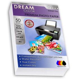 Resim dreamcolor Epson L3156 L3160 L4150 L4160 L4170 L5190 Premium Satin Mat 13x18 Fotoğraf Kağıdı 260 Gr, 50 Yaprak 