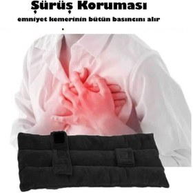 Resim RevuBaby Gögüs Emniyet Kemeri Yastığı Hamile Kemer Yumuşatıcı Ameliyat Sonrası Kemer Konfor Pedi siyah 