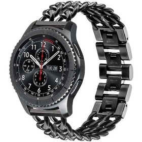 Resim Ardemix Galaxy Watch 46mm 22mm Uyumlu Krd-17 Metal Kordon-siyah 