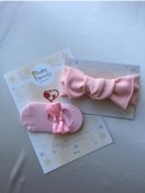 Resim Baby Tweety 2'li Kombin El Yapımı Kız Bebek Bandana & Babet Çorap 