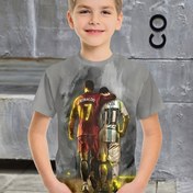 Resim Tek Parça - Erkek Çocuk Giyim - 3D Baskılı Polyester Lifli Örme Tişört - Arkadaşlık ve Dostluk, Futbol Fanlarının Hayalleri, İlkbahar, Yaz, Sonbahar için Uygun, Gençler İçin Kısa Kollu Üst (Tişört) - Tatil Hediyesi 