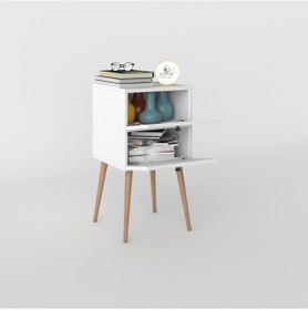 Resim Kenzlife Komodin Kilitli Hanami Byz 74 39 39 Komidin Ahşap Ayaklı Kitaplık Ayakkabılık Kapaklı Arkalıklı Beyaz 