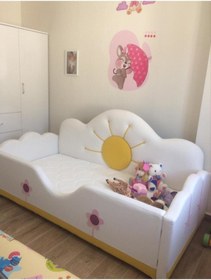 Resim Puf Bebe Montessori Serisi_yumuşacık Puf_çocuk_bebek Yatağı_güneşli Yatak 120 X 200 Ölçüde (YATAK DAHİLDİR) 