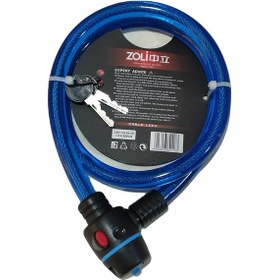 Resim Bisiklet ve Motosiklet Kilidi 15X1000 mm Anahtarlı Kilit Mavi 