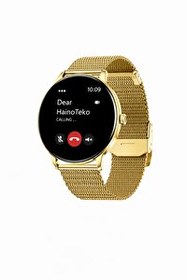 Resim Haino Teko 27 Waterproof Akıllı Saat AMOLED Ekran Bluetooth Arama 3 Kordon Set Gold 