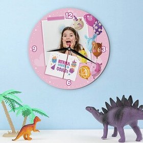 Resim Sevimli Baloncuklar Kız Çocuk Duvar Saati 