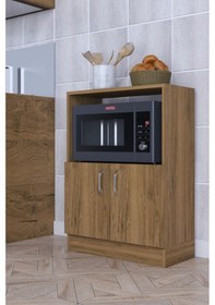 Resim Roma Çok Amaçlı Mikro Dalga Fırın Dolabı Ceviz 