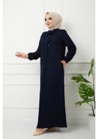 Resim Şönil Kumaş Kışlık Comfort Ferace - Lacivert / F0506 Lacivert 