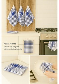 Resim 5 Li Mutfak Kurulama Bezi Alman Peçetesi 100 Pamuklu Mavi 