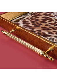 Resim Kitchen Leopar Desenli Akrilik Tepsi - Renkli - 49 Cm Çok Renkli 