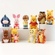 Resim 10 Adet Disney Winnie the Pooh Heykelcik Dekorasyonu, Winnie the Pooh, Pijay ve Tigeri Dahil - Doğum Günü Hediyesi veya Noel Oda Süsü, PVC Koleksiyon Parçası ve Aksesuar 