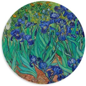 Resim WuW Van Gogh Irises Yuvarlak Mouse Pad 