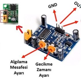 Resim Robotiko-Arduino Pır Sensör Hc-Sr501 Hareket Sensörü 