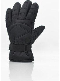 Resim Erkek Içi Polar Siyah Kayak-Kar Eldiveni 