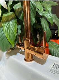 Resim İsaoğlu Yapı Bronz Mutfak Bataryası Arıtmalı Evye Musluğu Bakır Bronz Armatür Arıtıcılı Bakır 