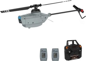 Resim ZEYUAN RC Helikopter Kameralı RC Drone 720P Otomatik Hover Tek Pervaneli Kanatçıksız Optik Akış Lokalizasyonu 6 eksenli Gyro Stabilizasyon 2 Pil 