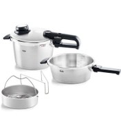Resim Fissler Vitavit Premium Mat Düdüklü Tencere 4,5+2,5 Litre 