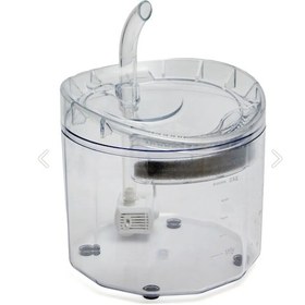 Resim Renetic Işıklı Kedi Köpek için Sessiz Şeffaf Otomatik Su Pınarı Su Çeşmesi Su Sebili Adaptörlü 