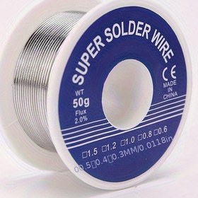 Resim 1 Adet 50g Rosin Çekirdekli Lehim Teli - 60Sn40Pb (60% Kalay %40 Kurşun) Akışkan İçerikli, Endüstriyel Lehim Makineleri, Elektrik Tamirleri ve DIY Projeler için Yüksek Kaliteli Dayanıklı Lehim Teli 
