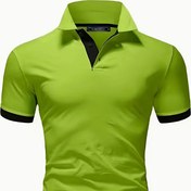Resim Men's Casual Stretch Kısa Kollu Lapel Golf Gömleği, Yaz Açık Hava 