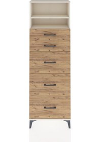 Resim Arges Dolap 2 Raflı 5 Çekmeceli 60x30x182 Aytaşı-çam Aytaşı 