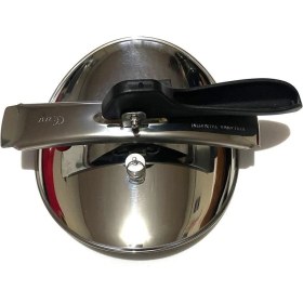 Resim Gri Çelik Düdüklü Tencere Kapağı, Dayanıklı ve Şık Tasarım 