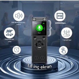 Resim Hs-32 Mp3 Çalar Ses Kayıt Cihazı 32gb +64gb Çift Hoparlör, Kristal Mikrofon, 75 Saat Pil 