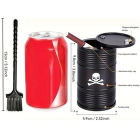 Resim Xuweiwei Fashion Alüminyum Araç Küllüğü Kırmızı 5 Söndürme Kum Kayışı Ve Fırça İle 