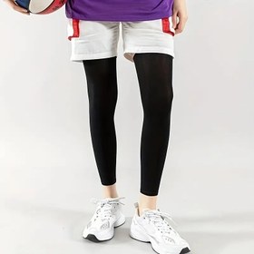 Resim 1 Çift/3 Çift Erkek Spor Sıkıştırma Bacak Kollari, Nefes Alabilen Serin Buz Kumaşı, Düz Renk, Makine Yıkanabilir, Bisiklet, Yürüyüş, Basketbol, Futbol için Uygun - Yaz Dış Mekan Spor Ekipmanları 