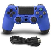 Resim Sony Ps4 Uyumlu Kablolu Oyun Kumandası:mavi Newway D144 