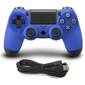 Resim Sony Ps4 Uyumlu Kablolu Oyun Kumandası:mavi Newway D530 