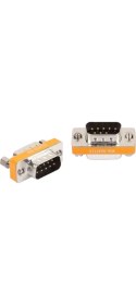 Resim Keepro DB9 Null modem 9 pin erkek -erkek seri port mini Null Modem RS232 çevirici 
