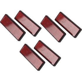 Resim Smooth12 6x Dikdörtgen Kırmızı Reflektörler Motosikletler Için Evrensel Atv Bisikletleri Kir Bisikletler (Yurt Dışından) 