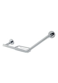 Resim Çelik Banyo Paslanmaz Pirinç Flora Montajlı Küvet Tutamağı Süngerlikli 40cm Gri 