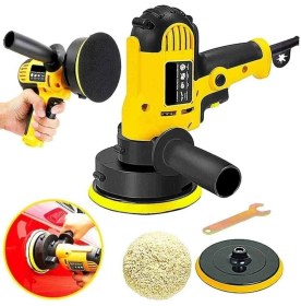 Resim İyisi Yok Dikey Polisaj Zımpara Makinesi 125MM Devir Ayarlı Polisaj Makinesi Sarı 