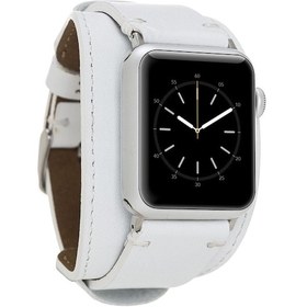 Resim Bouletta iOS Uyumlu Watch Deri Kordon 38-40-41-42-44-45Mm Cuff Beyaz 
