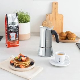 Resim Storemax - Venus: 4 Cups Ocak Üstü Espresso Pişirici - 170ML - Gümüş Renk - Paslanmaz Çelik Gövde - Patentli Valfi - Tüm Ocak Türleri Için Uygundur (Indüksiyon Dahil) 